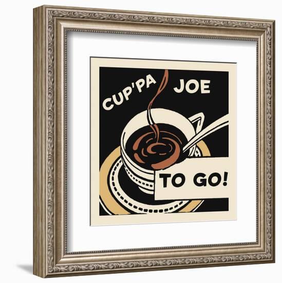 Cup'pa Joe to Go-Retro Series-Framed Art Print