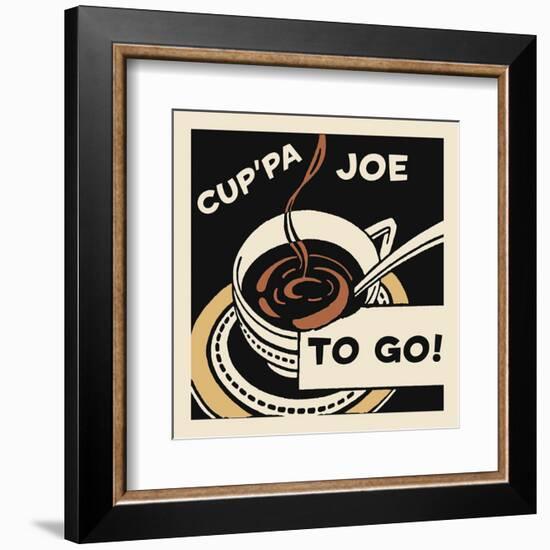 Cup'pa Joe to Go-Retro Series-Framed Art Print