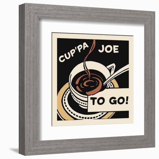 Cup'pa Joe to Go-Retro Series-Framed Art Print