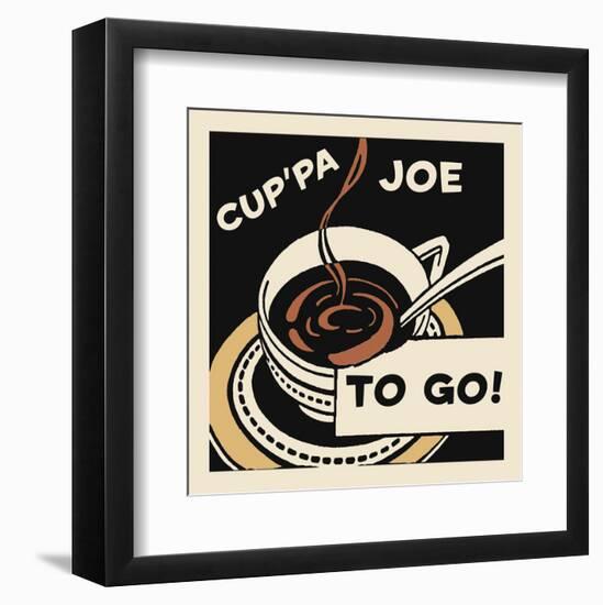 Cup'pa Joe to Go-Retro Series-Framed Art Print