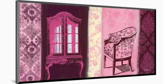 Cupboard & Brocade-Anna Flores-Mounted Art Print