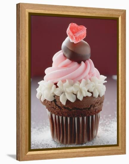 Cupcake for Valentine's Day-null-Framed Premier Image Canvas