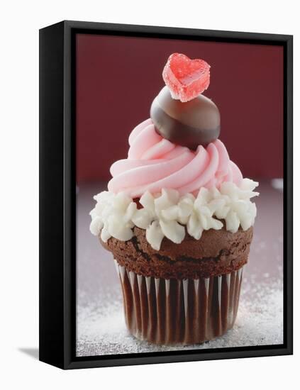 Cupcake for Valentine's Day-null-Framed Premier Image Canvas