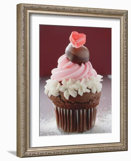 Cupcake for Valentine's Day-null-Framed Photographic Print