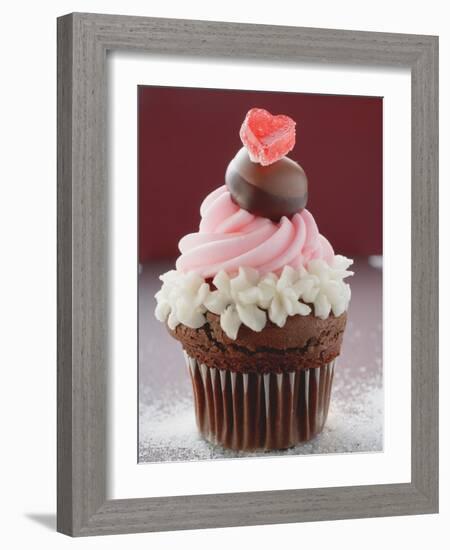 Cupcake for Valentine's Day-null-Framed Photographic Print