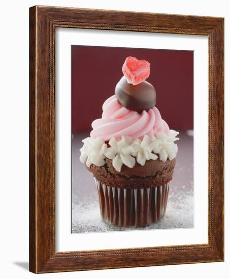 Cupcake for Valentine's Day-null-Framed Photographic Print