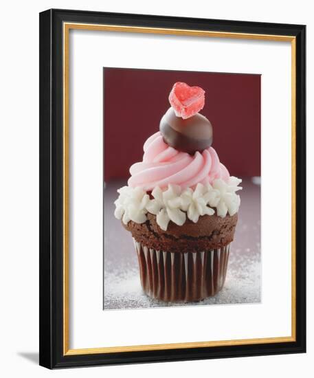 Cupcake for Valentine's Day-null-Framed Photographic Print