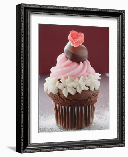 Cupcake for Valentine's Day-null-Framed Photographic Print