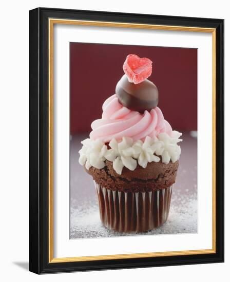 Cupcake for Valentine's Day-null-Framed Photographic Print