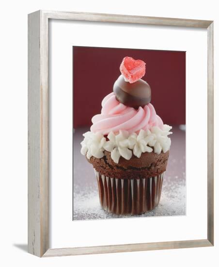 Cupcake for Valentine's Day-null-Framed Photographic Print