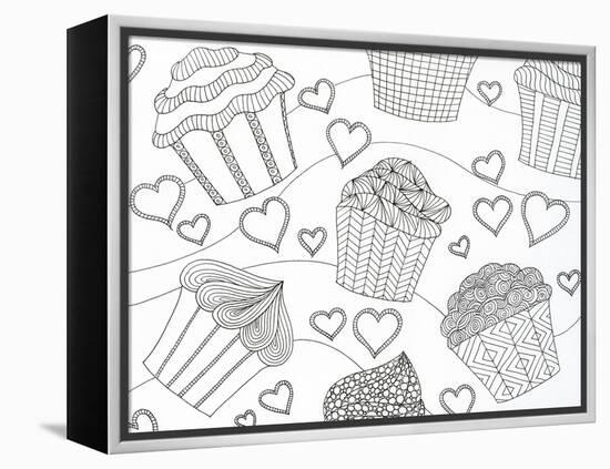 Cupcake Love-Pam Varacek-Framed Stretched Canvas