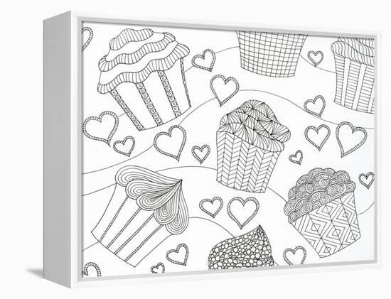 Cupcake Love-Pam Varacek-Framed Stretched Canvas