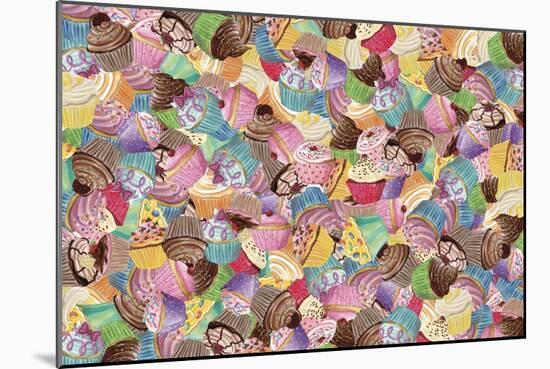 Cupcake Mania-Fiona Stokes-Gilbert-Mounted Giclee Print