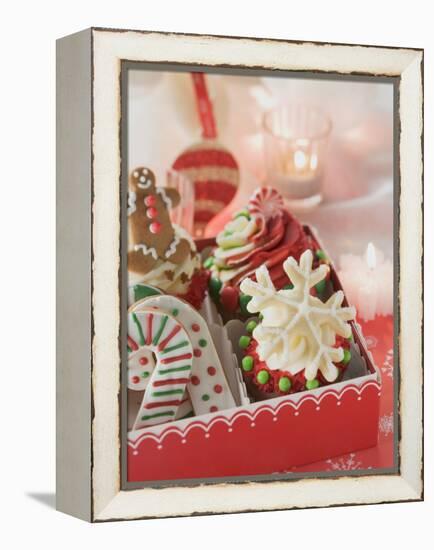 Cupcakes and Christmas Biscuits to Give as a Gift-null-Framed Premier Image Canvas