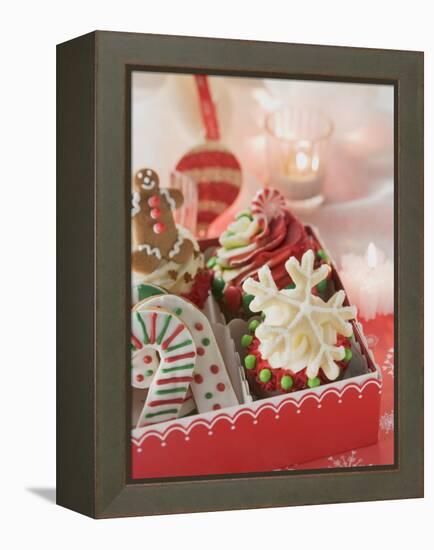 Cupcakes and Christmas Biscuits to Give as a Gift-null-Framed Premier Image Canvas