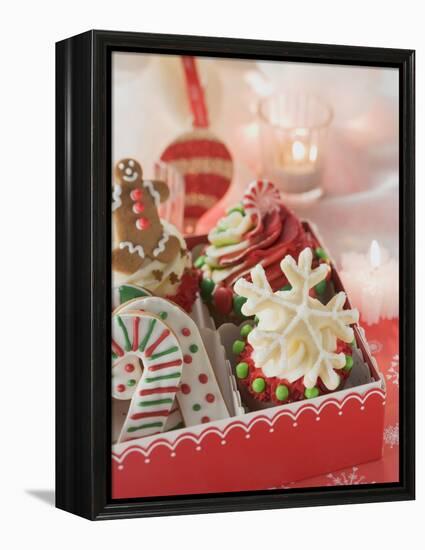 Cupcakes and Christmas Biscuits to Give as a Gift-null-Framed Premier Image Canvas