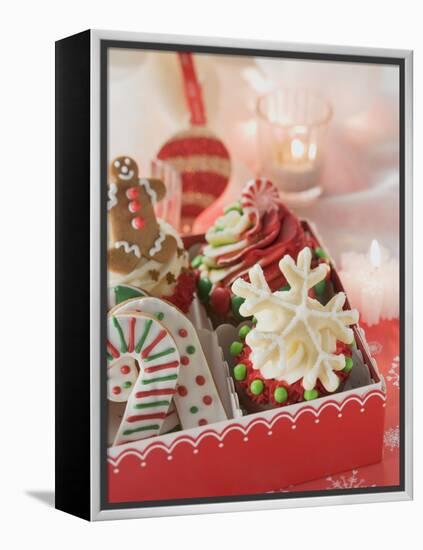 Cupcakes and Christmas Biscuits to Give as a Gift-null-Framed Premier Image Canvas