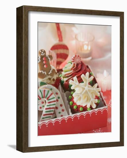 Cupcakes and Christmas Biscuits to Give as a Gift-null-Framed Photographic Print