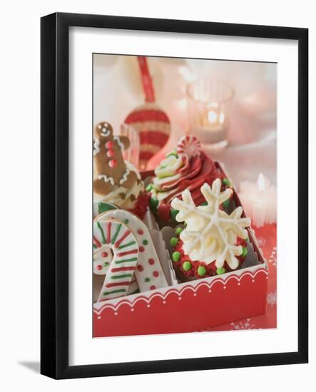 Cupcakes and Christmas Biscuits to Give as a Gift-null-Framed Photographic Print