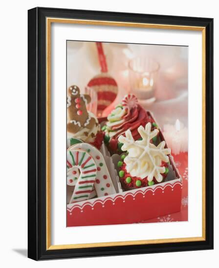 Cupcakes and Christmas Biscuits to Give as a Gift-null-Framed Photographic Print