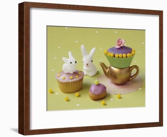 Cupcakes and Rabbits-Louis Gaillard-Framed Art Print