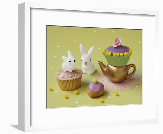 Cupcakes and Rabbits-Louis Gaillard-Framed Art Print