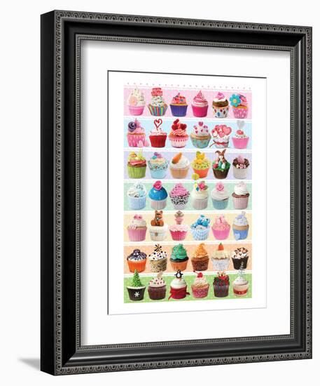 Cupcakes Celebration-null-Framed Premium Giclee Print