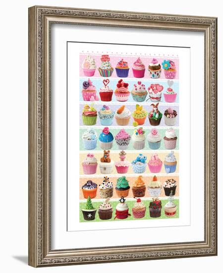 Cupcakes Celebration-null-Framed Art Print