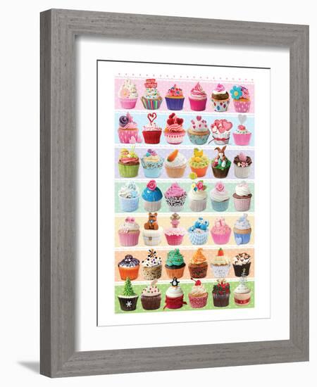 Cupcakes Celebration-null-Framed Art Print