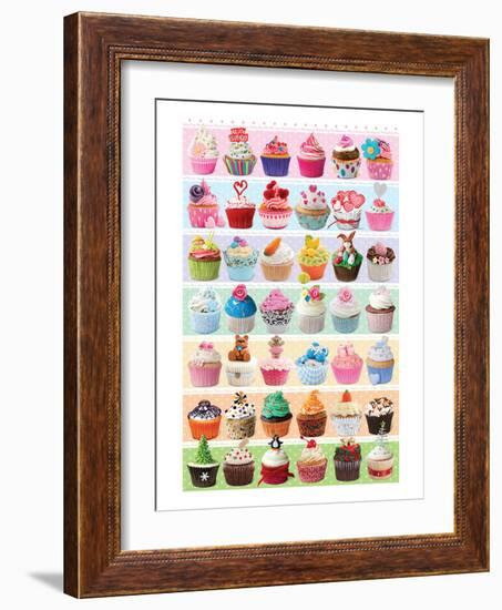 Cupcakes Celebration-null-Framed Art Print