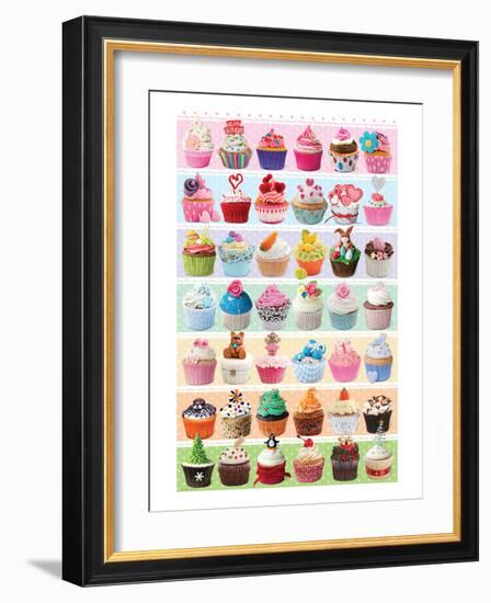 Cupcakes Celebration-null-Framed Art Print