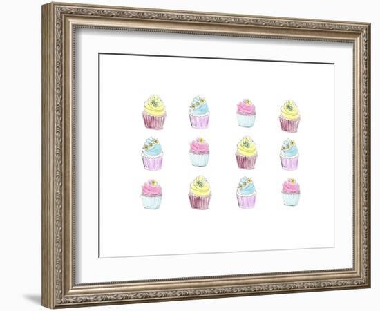 Cupcakes Dozen-Jennifer Zsolt-Framed Giclee Print