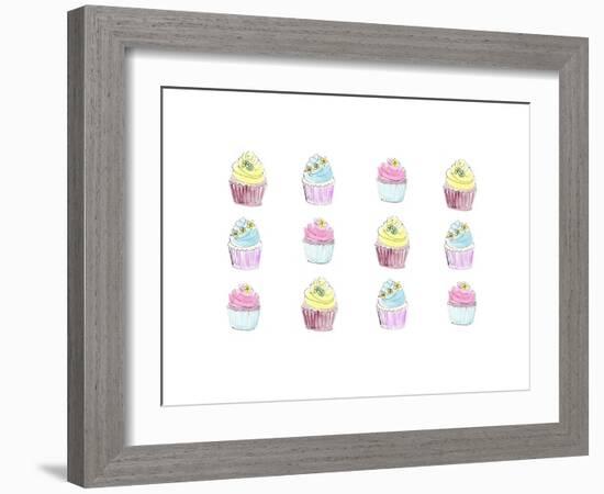 Cupcakes Dozen-Jennifer Zsolt-Framed Giclee Print