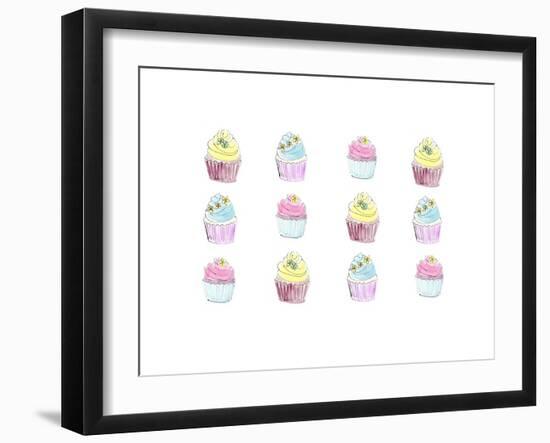 Cupcakes Dozen-Jennifer Zsolt-Framed Giclee Print