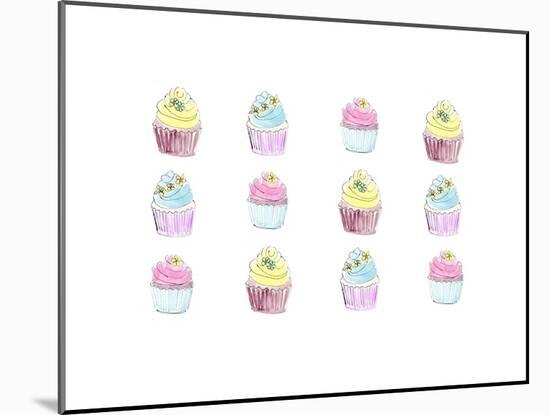 Cupcakes Dozen-Jennifer Zsolt-Mounted Giclee Print