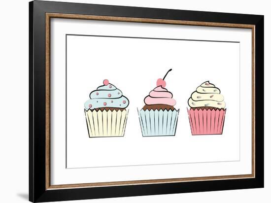 Cupcakes III-Martina Pavlova-Framed Art Print