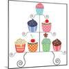 Cupcakes On A Stand-dmstudio-Mounted Art Print