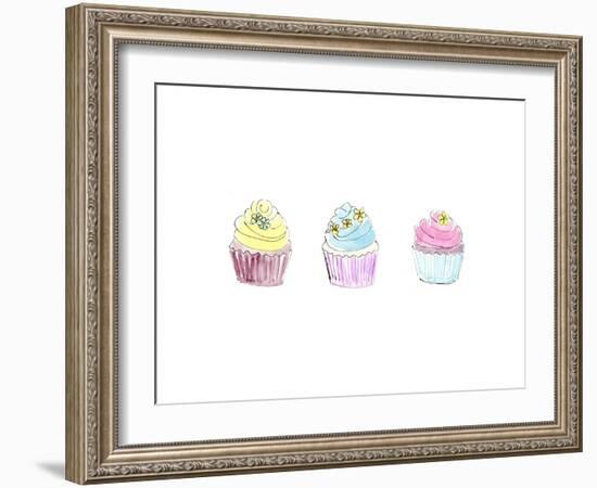 Cupcakes Three-Jennifer Zsolt-Framed Giclee Print