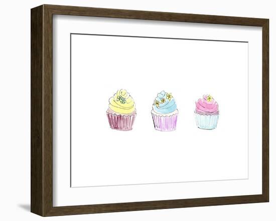 Cupcakes Three-Jennifer Zsolt-Framed Giclee Print