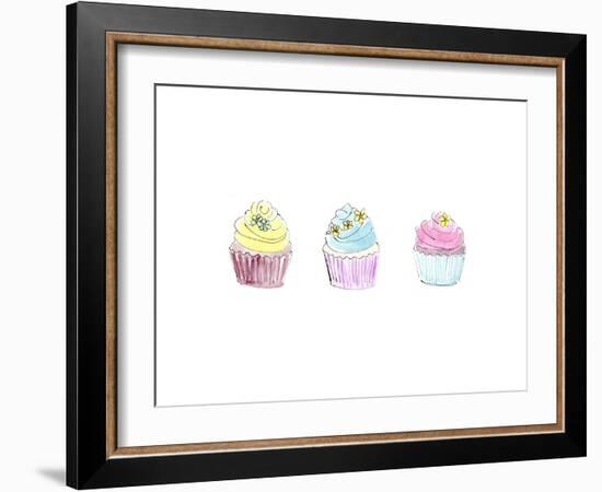 Cupcakes Three-Jennifer Zsolt-Framed Giclee Print