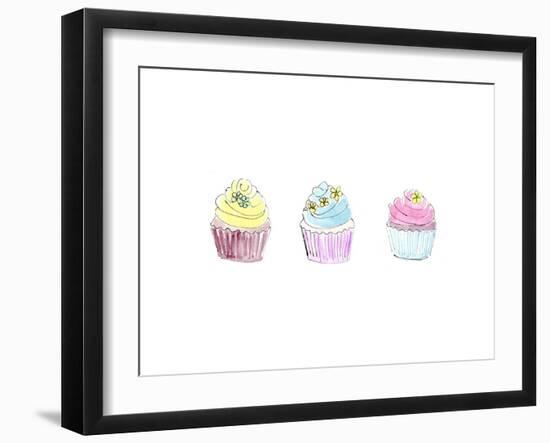 Cupcakes Three-Jennifer Zsolt-Framed Giclee Print