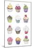 Cupcakes-Sandra Jacobs-Mounted Giclee Print