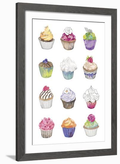 Cupcakes-Sandra Jacobs-Framed Giclee Print