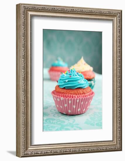 Cupcakes-pink candy-Framed Photographic Print