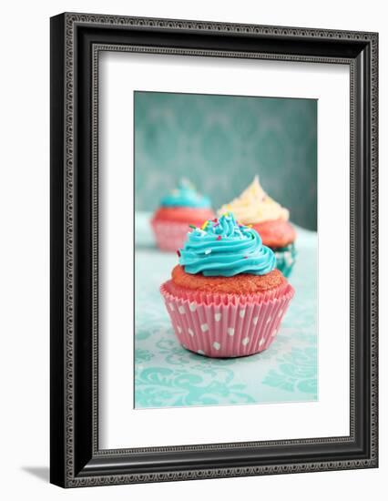 Cupcakes-pink candy-Framed Photographic Print