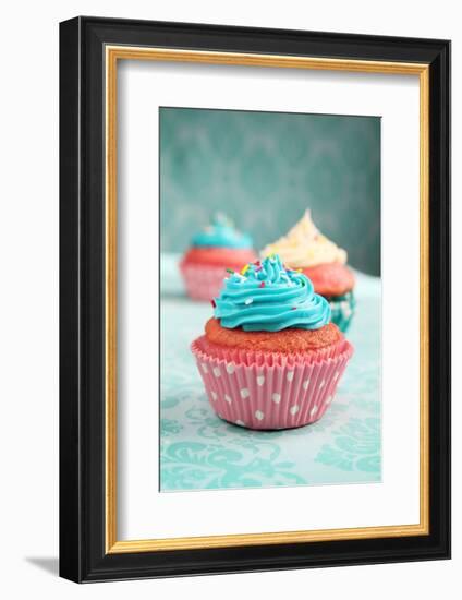 Cupcakes-pink candy-Framed Photographic Print