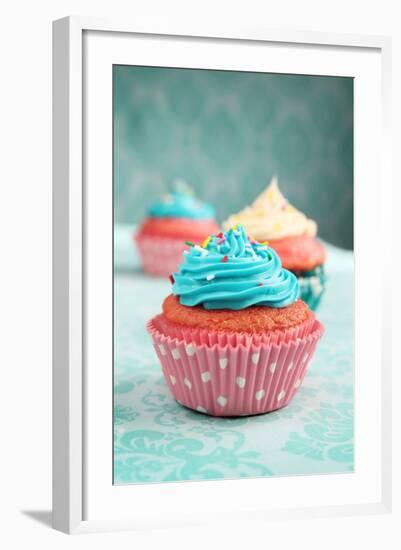 Cupcakes-pink candy-Framed Photographic Print