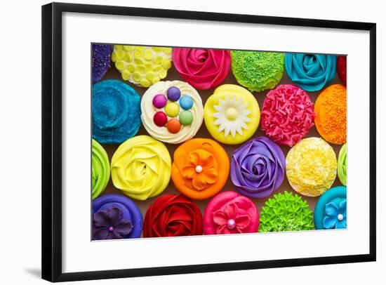 Cupcakes-Ruth Black-Framed Art Print