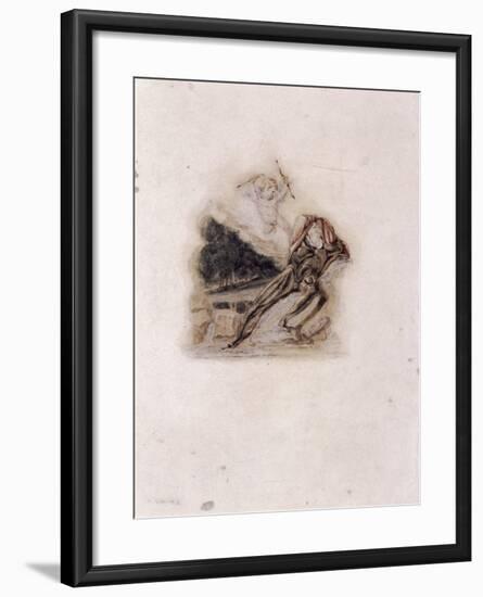 Cupid and Lover Lamenting the Death of a Loved One, C1802-C1857-Thomas Uwins-Framed Giclee Print