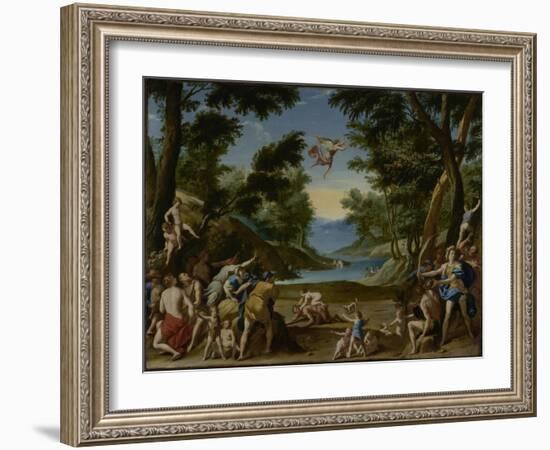 Cupid and Pan, c.1600-Federico Zuccaro-Framed Giclee Print